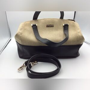 Kate Spade Black and Beige Satchel